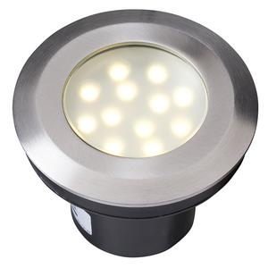 Gavia (Aureus) samostatné svietidlo, nerez 316, d=90mm LED 2W teplá biela IP68