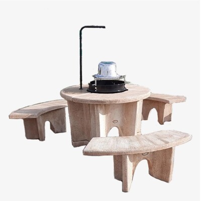 Gril INNOVA 120/120/53cm vysoký set (Béžová)