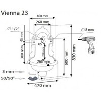 Záhradné umývadlo VIENNA (biela 2302)