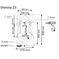 Záhradné umývadlo VIENNA (antik-zelená 2313)