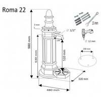 Záhradný hydrant  ROMA (biela 2202)