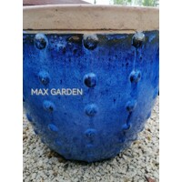 BERLIN 3-01B  glazovaný kvetináč - blue (Ø40cm/ H37cm)