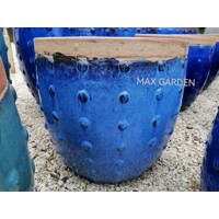 BERLIN 3-01B  glazovaný kvetináč - blue