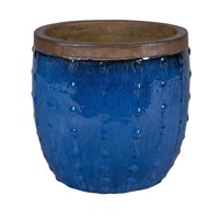 BERLIN 3-01B  glazovaný kvetináč - blue (Ø50cm/ H49cm)