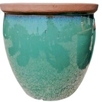 BONN 1-02Y glazovaný kvetináč - ice green