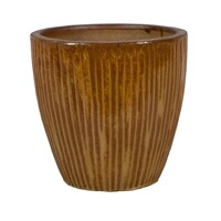 BREMEN 1-0T glazovaný kvetináč - okrová