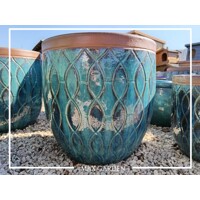 Berlin 4-01Y glazovaný kvetináč - ice green