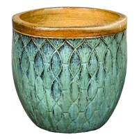 Berlin 4-01Y glazovaný kvetináč - ice green (Ø40cm/H38cm)
