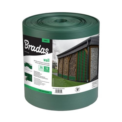 Bradas plotový tieniaci pás SOLID 19 cm x 26 m, 1200 g / m2, zelená 285010